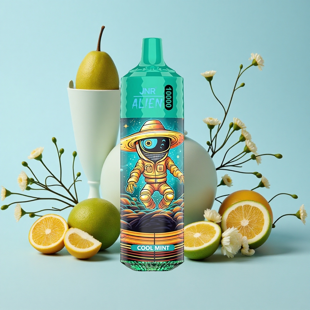 JNR Alien 10000 Pufuri Mentă Răcoroasă Romania vape wholesale cu 20ml E-lichid și LED (RGB)