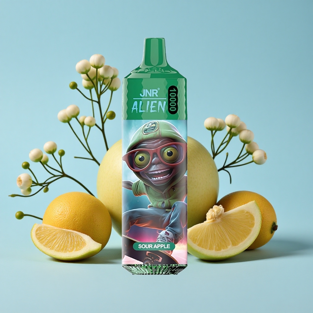 JNR Alien 10000 Pufuri Măr Atrăgător Disposable Vape Romania vape wholesale cu Încărcare Rapidă Type-C și LED RGB