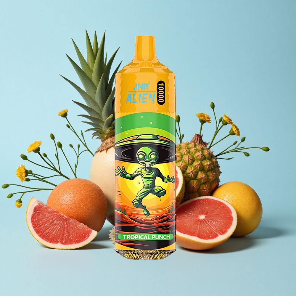 JNR Alien 10000 Pufuri Punch Tropical Romania vape wholesale cu 20ml lichid și LED (RGB)