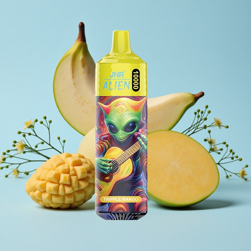 JNR Alien 10000 Pufuri Triplu Mango 850mAh Baterie LED (RGB) Romania vape wholesale