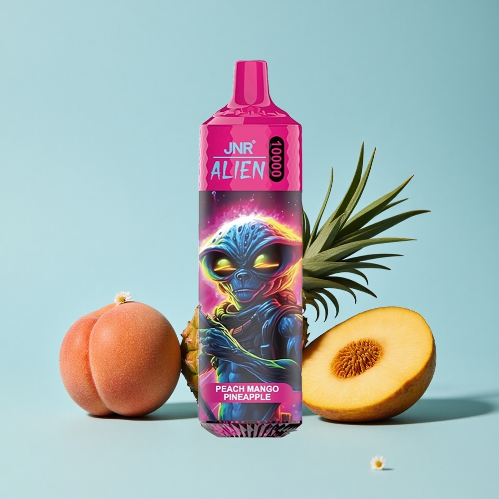 JNR Alien 10000 Pufuri piersică mango ananas Romania vape wholesale Baterie 850mAh LED RGB