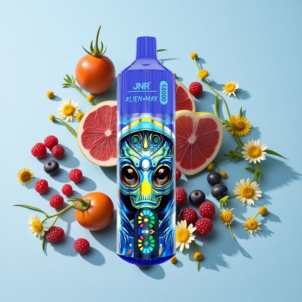 JNR Alien Max 18000 Pufuri Amestec de Fructe de Pădure Romania vape wholesale cu Dual Mesh Coil  Dual Core și LED Display Smart