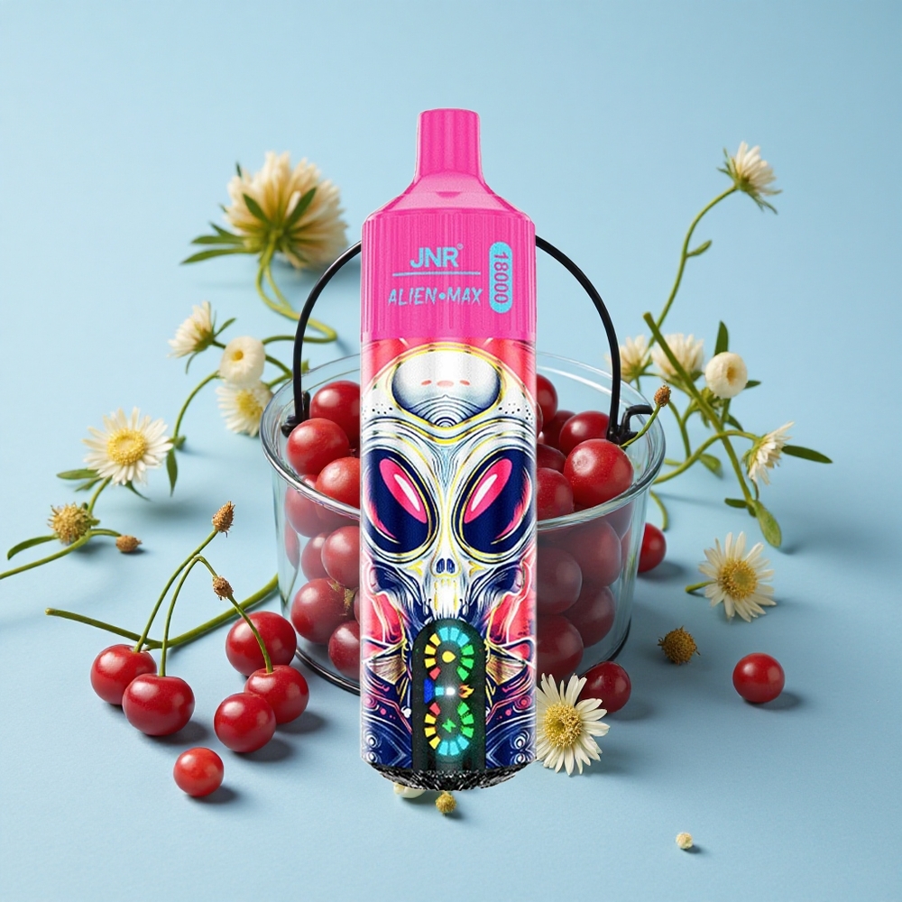 JNR Alien Max 18000 Pufuri Cireșă Coacăză Romania vape wholesale Ecran LED Smart Dual Mesh Coil