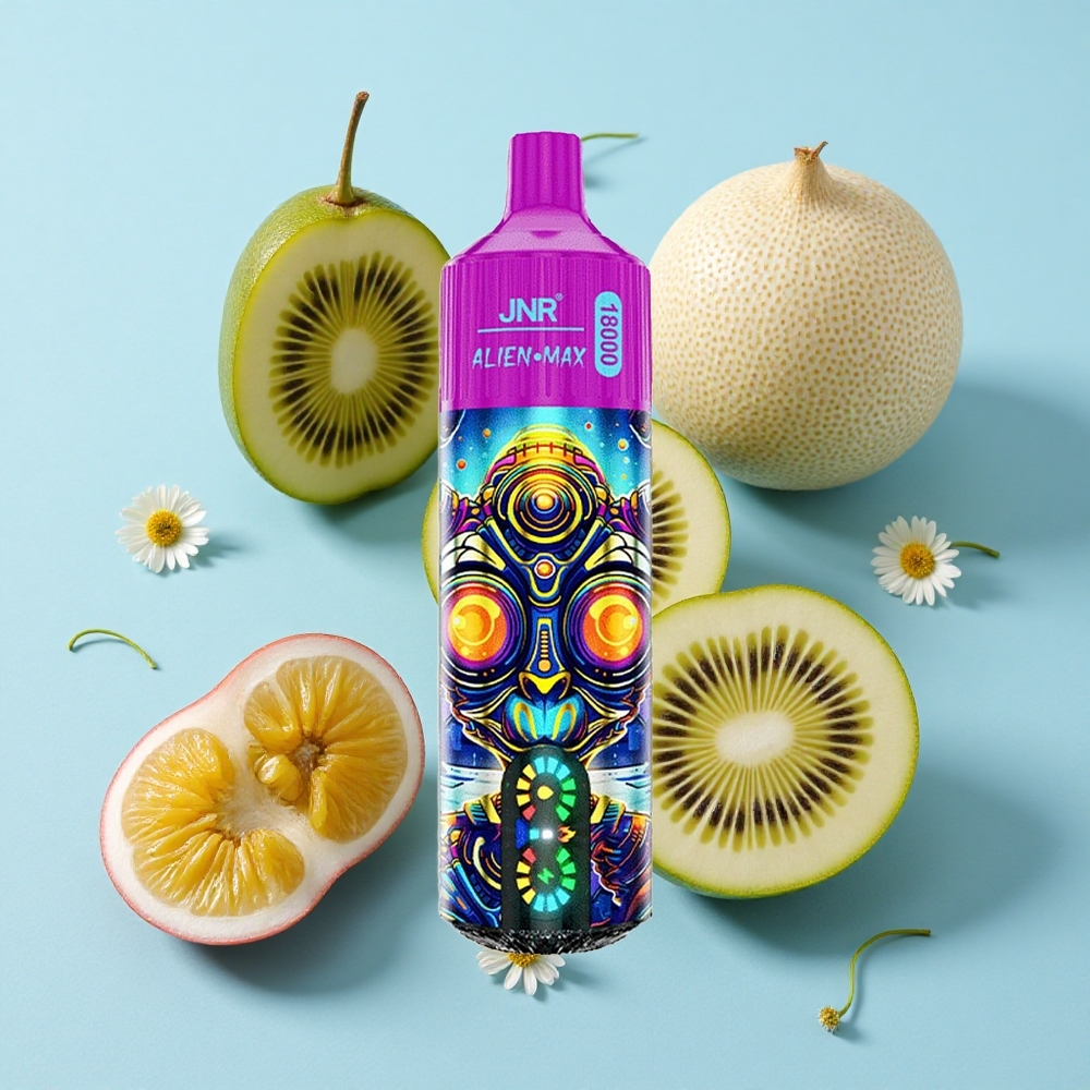 JNR Alien Max 18000 Pufuri Kiwi Fructul Pasiei Guava Romania vape wholesale cu Display LED Smart și Dual Mesh Coil