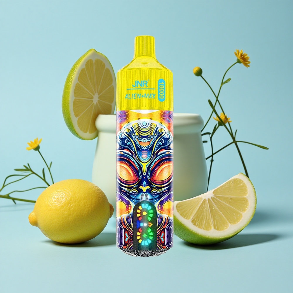 JNR Alien Max 18000 Pufuri Lămâie  Lime Romania vape wholesale Afișaj LED Smart Dual Mesh Coil