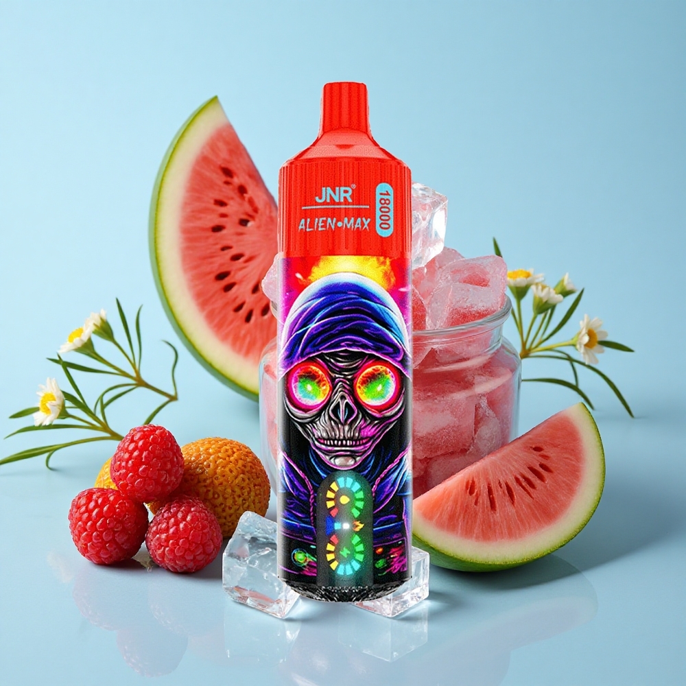 JNR Alien Max 18000 Pufuri Zmeură Pepene Gheață Romania vape wholesale Dual Mesh Coil  Dual Core