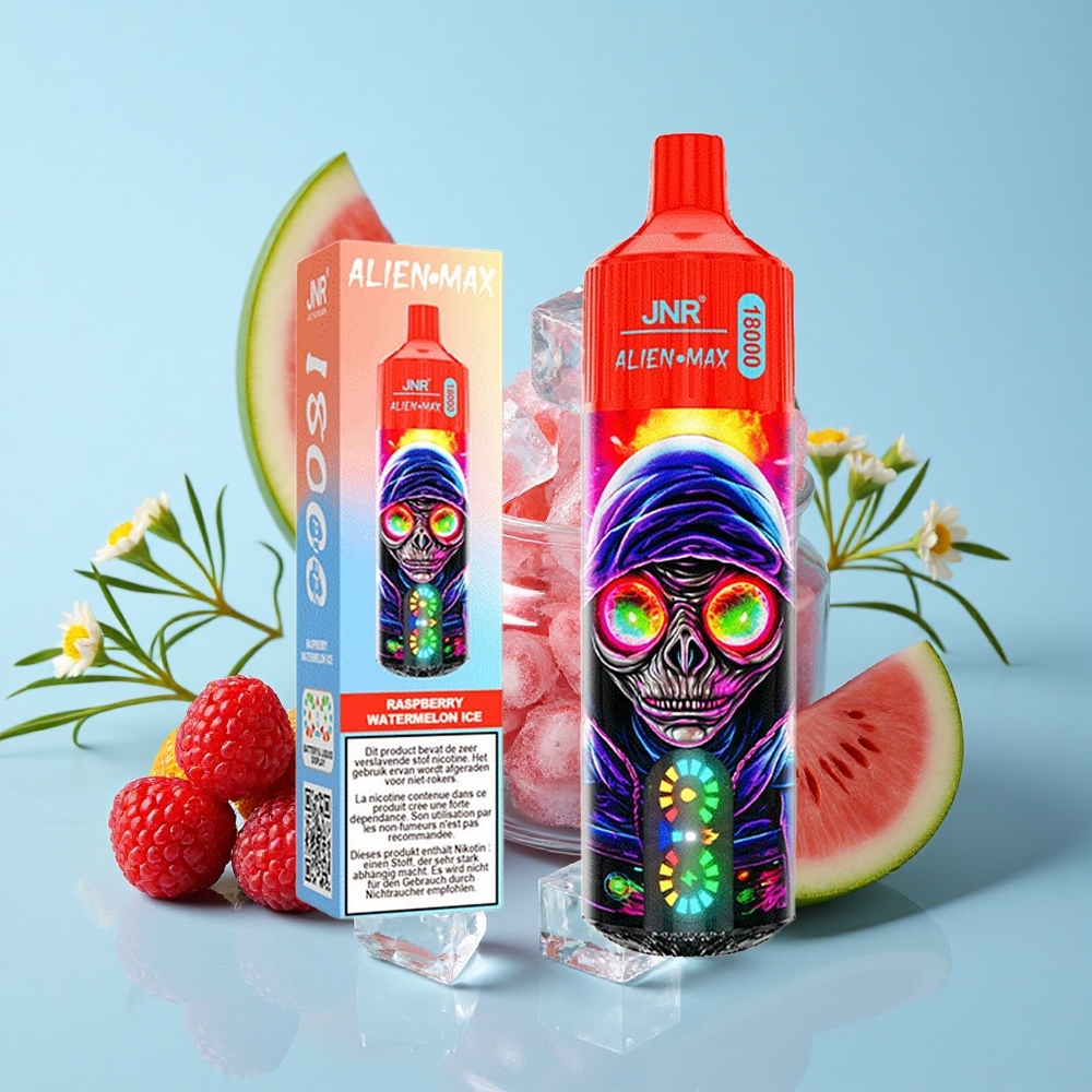 JNR Alien Max 18000 Pufuri Zmeură Pepene Gheață Romania vape wholesale Dual Mesh Coil  Dual Core