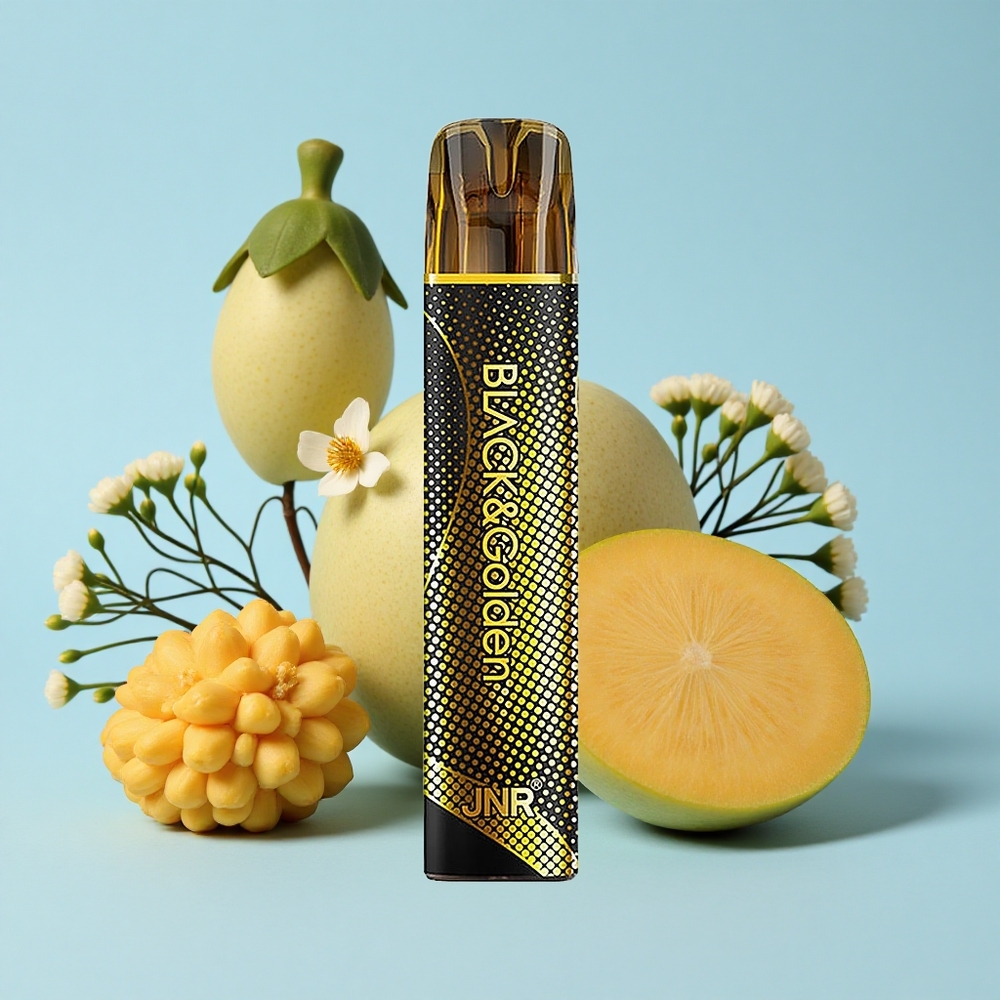JNR BlackGolden 800 Pufuri Disposable Vape Mango Triple Romania vape wholesale 550mAh Baterie