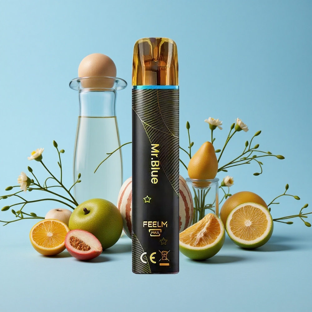 JNR BlackGolden 800 Pufuri Disposable Vape Mr Albastru Romania vape wholesale 550mAh Baterie