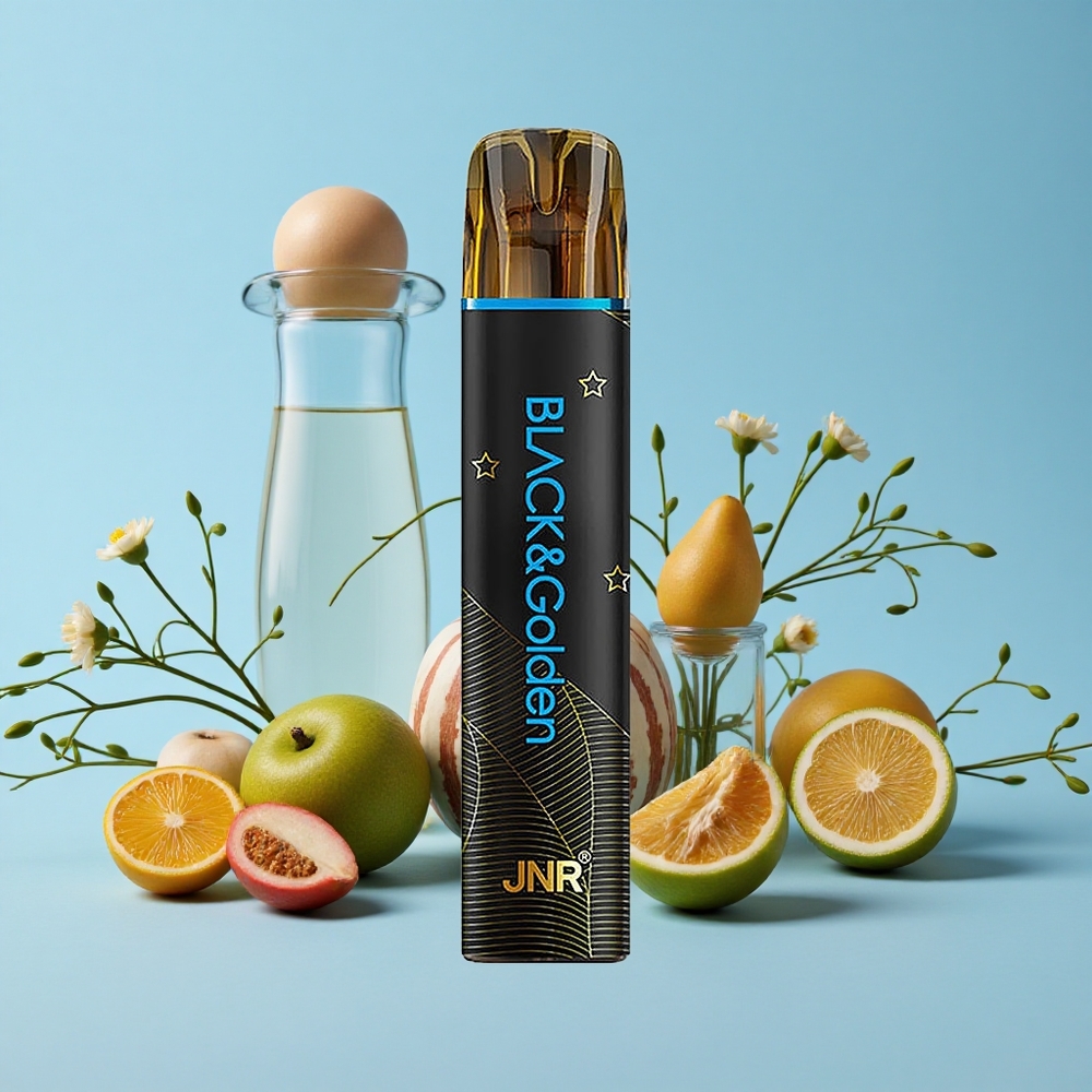 JNR BlackGolden 800 Pufuri Disposable Vape Mr Albastru Romania vape wholesale 550mAh Baterie
