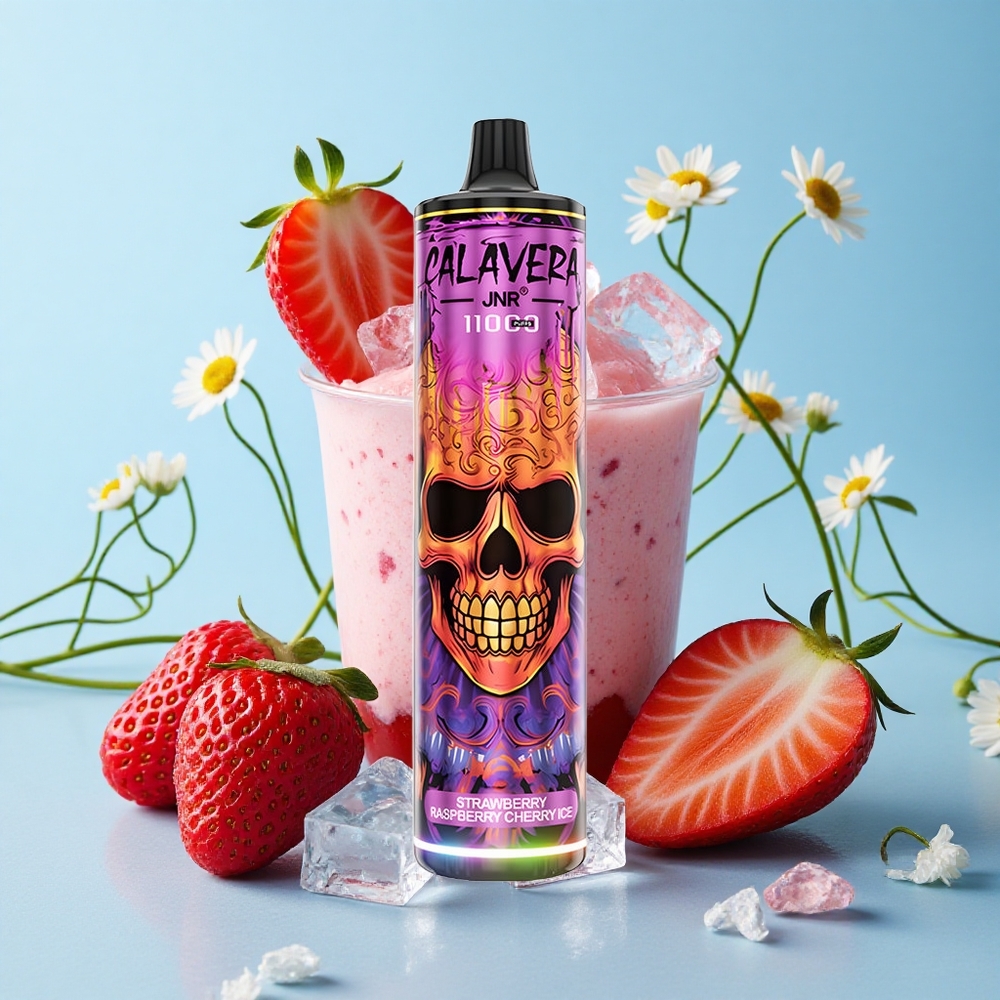 JNR Calavera 11000 Pufuri Capsula Dispozabila Capsuni Zmeura Cires Gheata Romania vape wholesale Port USB-C 850mAh