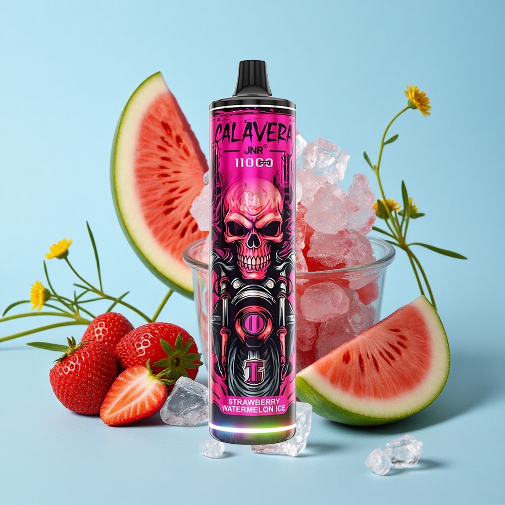 JNR Calavera 11000 Pufuri Capsusa Dispozabila Capsuni Pepene Gheata Romania vape wholesale Port Type-C 21ml