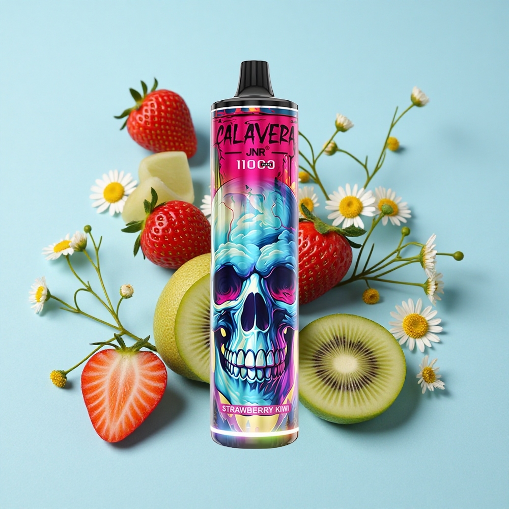 JNR Calavera 11000 Pufuri Capsusa Zmeura Kiwi Romania vape wholesale Port Type-C 21ml Lichid