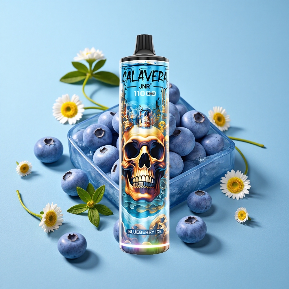JNR Calavera 11000 Pufuri Disposable Vape Afine Gheata Romania vape wholesale Port USB-C Capacitate 21ml