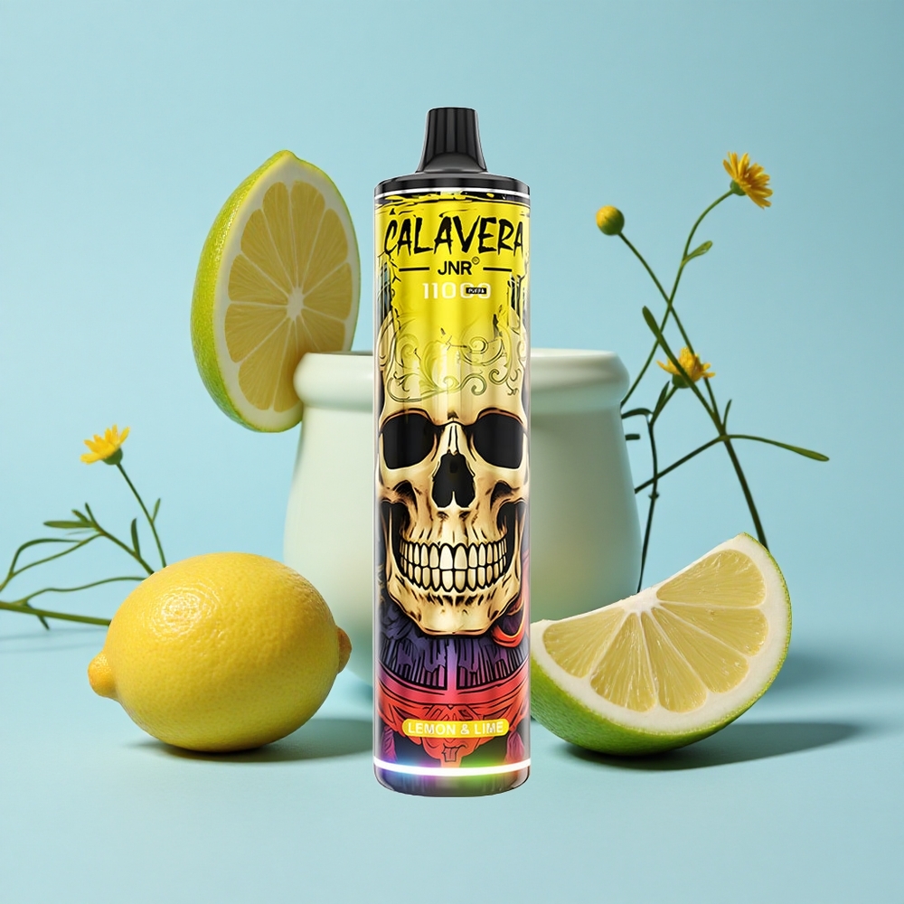 JNR Calavera 11000 Pufuri Disposable Vape Lămâie  Lime Romania vape wholesale Port Type-C 21ml E-Lichid