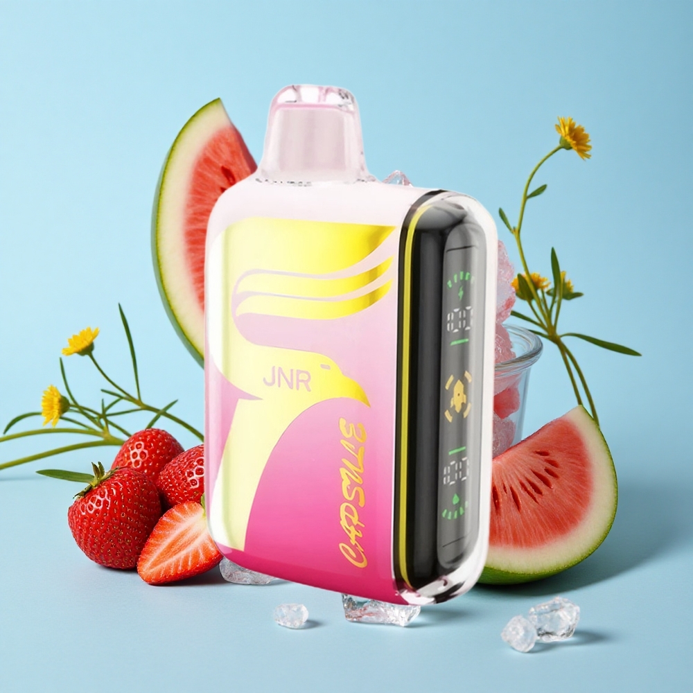 JNR Capsule 15000 Pufuri Capsă Disposable Vape Căpșuni Pepene Gheață Romania vape wholesale cu 20ml E-lichid și 850mAh Baterie