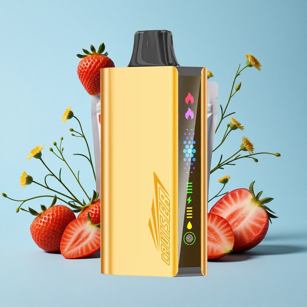 JNR Cruiser 12000 Pufuri Tutun de Capsuni Romania vape wholesale Corp Metalic Integral și Ecran Animatie