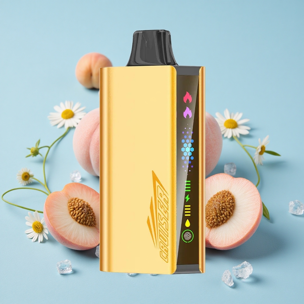 JNR Cruiser 12000 Pufuri Vape Disposable Fără Încărcare Peach Gheață Romania vape wholesale Corp Metalic Integral