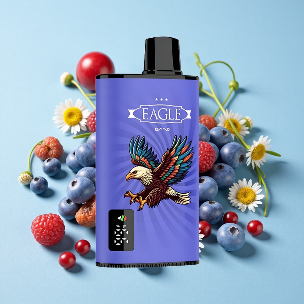 JNR EAGLE Smart 23000 Pufuri Afumătură Disposable Vape Zmeură Coacăză Romania vape wholesale Ecran Digital 10ohm Mesh Coil