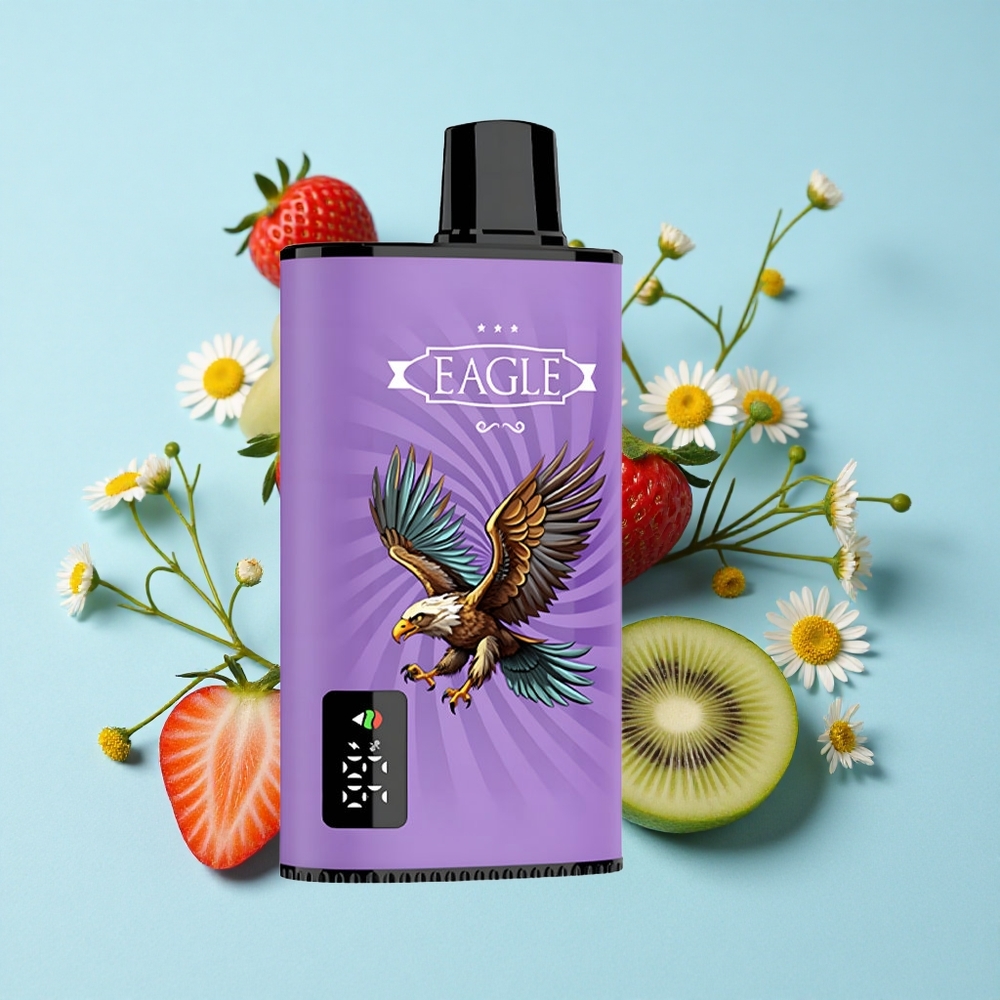 JNR EAGLE Smart 23000 Pufuri Capsa Zmeura Kiwi Romania vape wholesale Ecran Digital 25ml