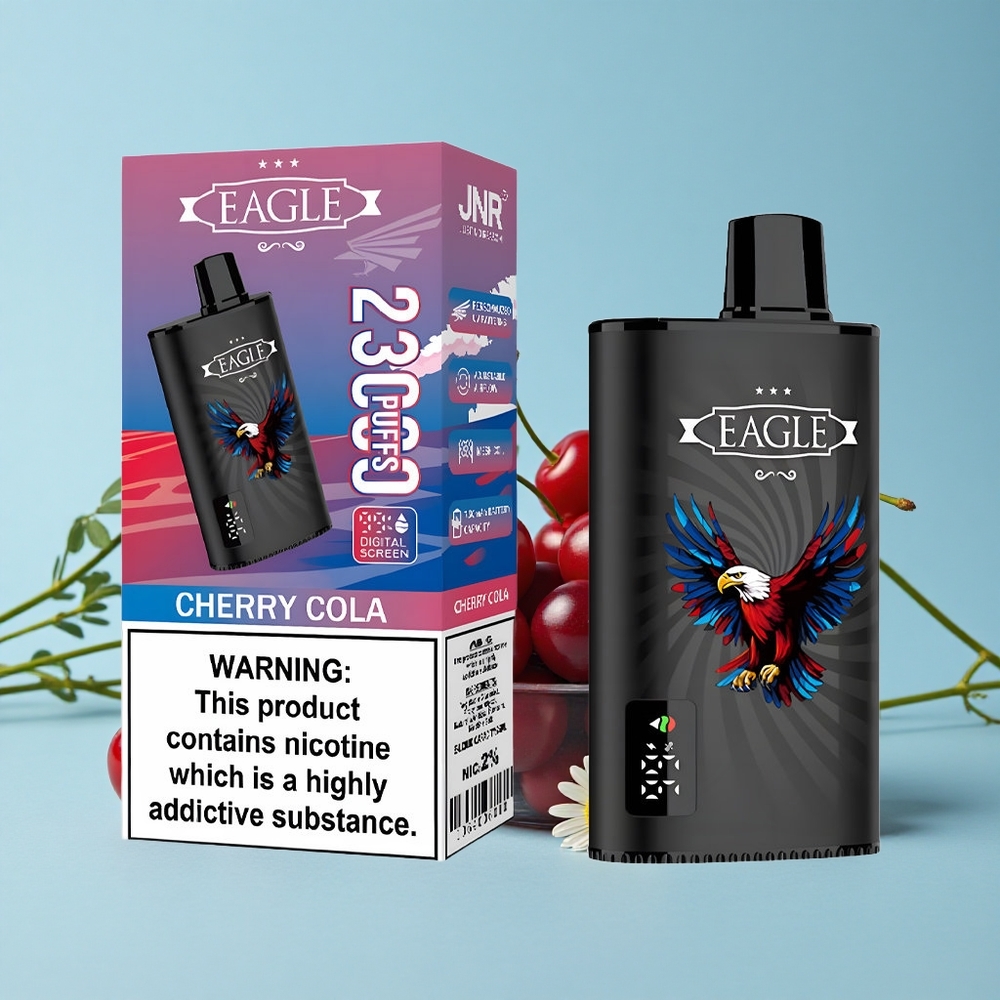 JNR EAGLE Smart 23000 Pufuri Cireșe-Cola Romania vape wholesale cu Ecran Digital și Bobină Mesh 10ohm