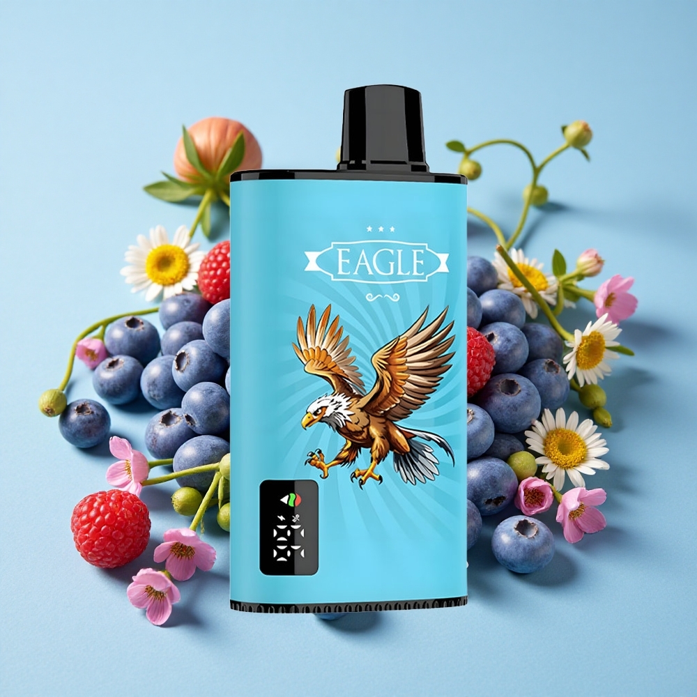 JNR EAGLE Smart 23000 Pufuri Disposable Vape Afine acră-Zmeură Romania vape wholesale Ecran digital 25ml Capacitate lichid