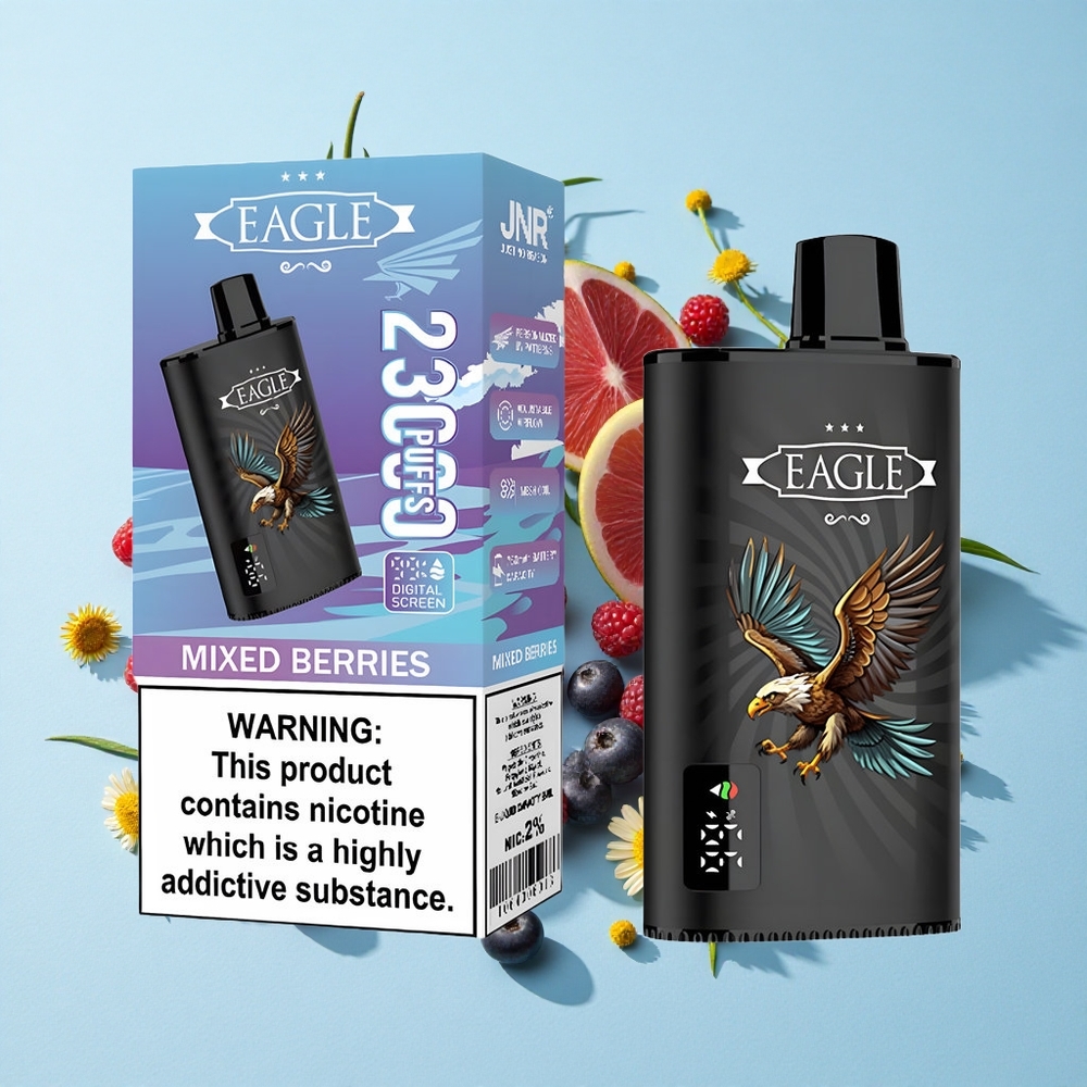 JNR EAGLE Smart 23000 Pufuri Disposable Vape Fructe de Pădure Mixate Romania vape wholesale Ecran Digital 25ml Capacitate Lichid