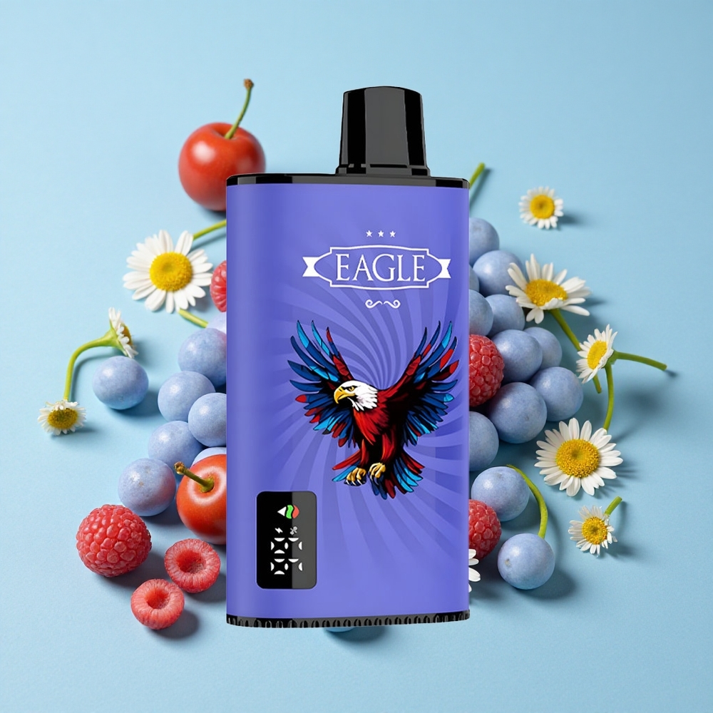 JNR EAGLE Smart 23000 Pufuri Disposable Vape Zmeură Albastră Cireș Romania vape wholesale Ecran Digital 25ml Capacitate Lichid
