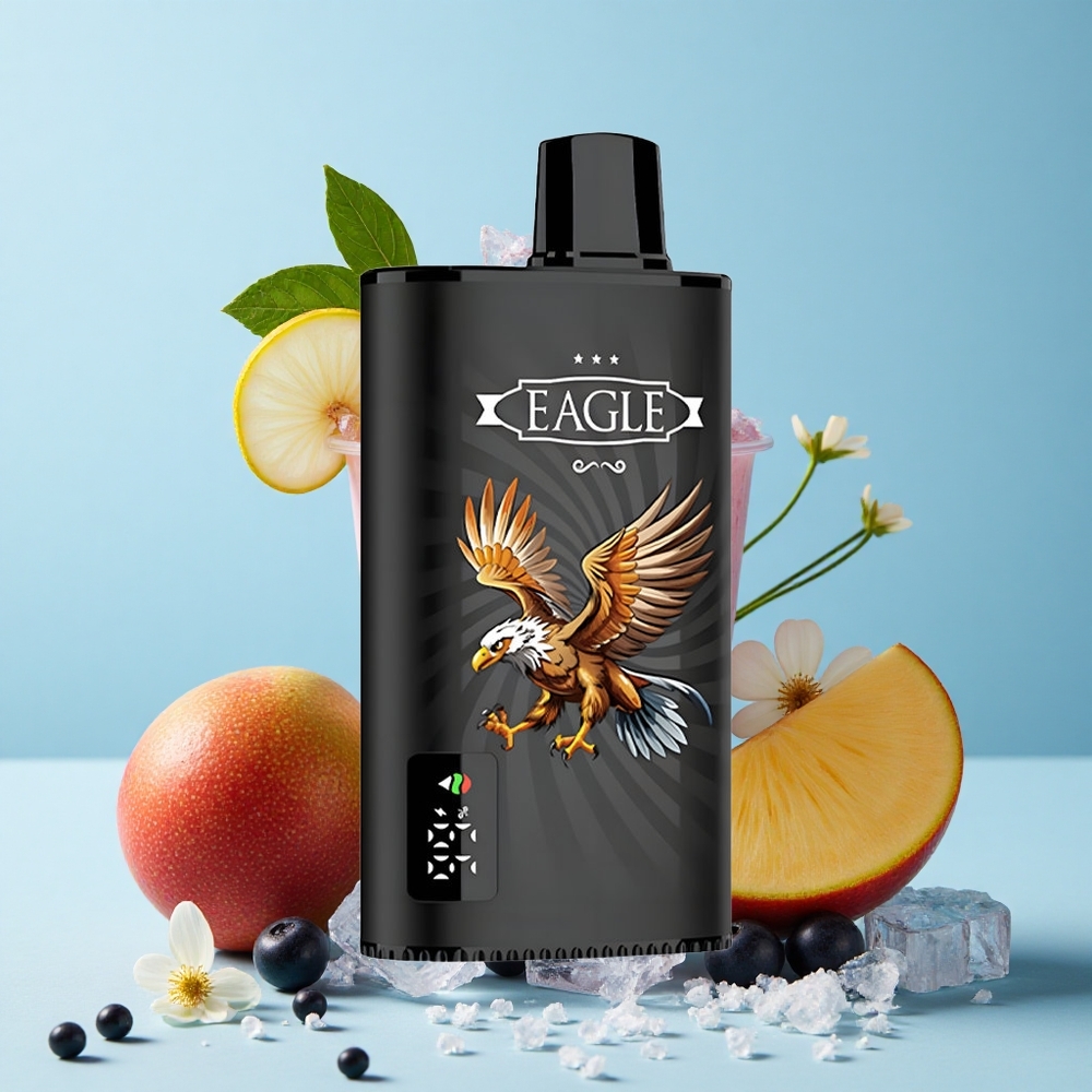 JNR EAGLE Smart 23000 Pufuri Disposable Vape Zmeură Mango Gheață Romania vape wholesale Ecran Digital 10ohm Mesh Coil