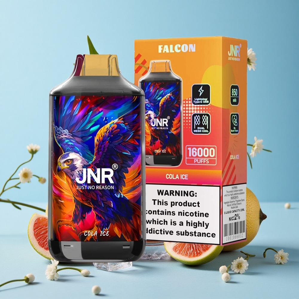 JNR Falcon 16000 Pufuri Disposable Vape Cola Gheață Romania vape wholesale Baterie 850 mAh Lichid 22ml