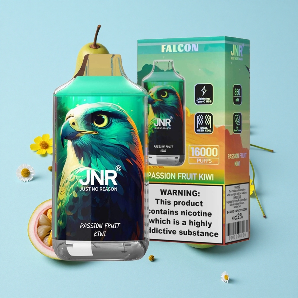 JNR Falcon 16000 Pufuri Romania vape wholesale Passiune Fructul Kiwi Dual Mesh Coil