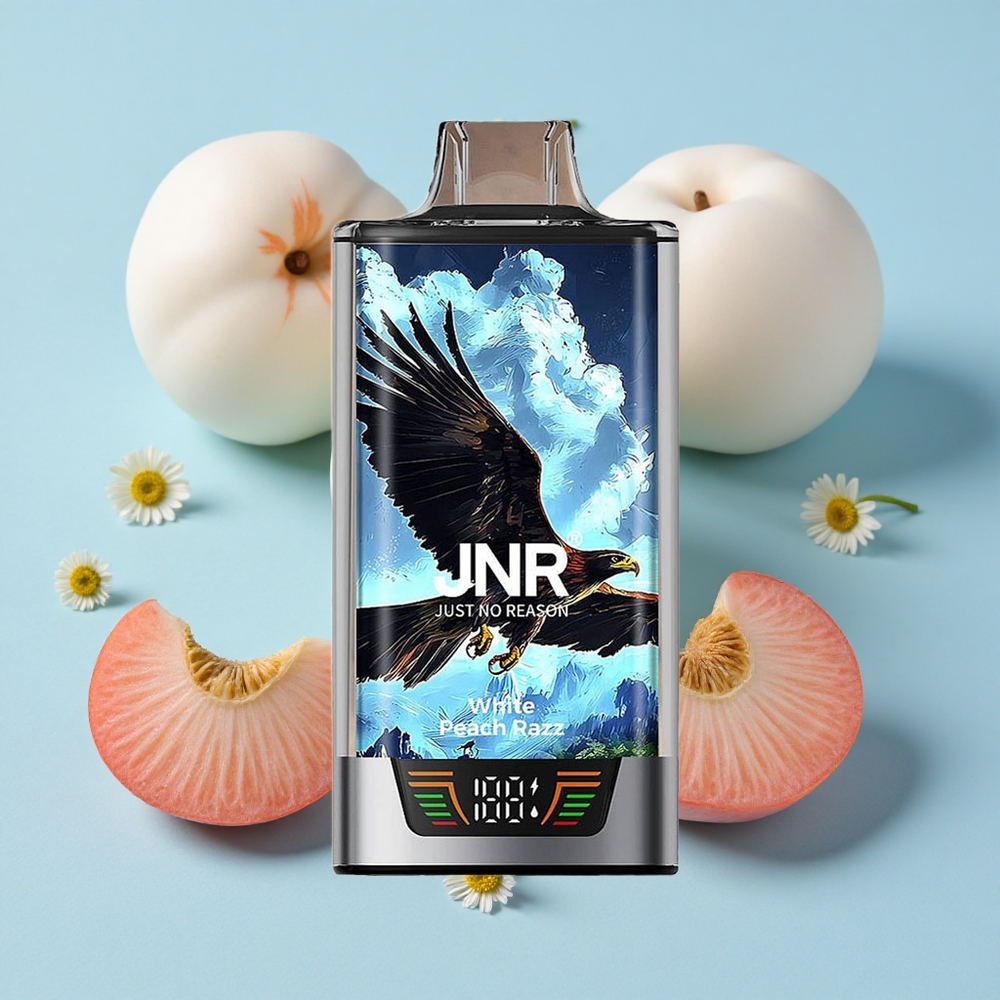 JNR Falcon Pro 28000 Pufuri piersică albă și zmeură Romania vape wholesale 30ml Capacidate Pre-Umplută Dual Mesh Coil