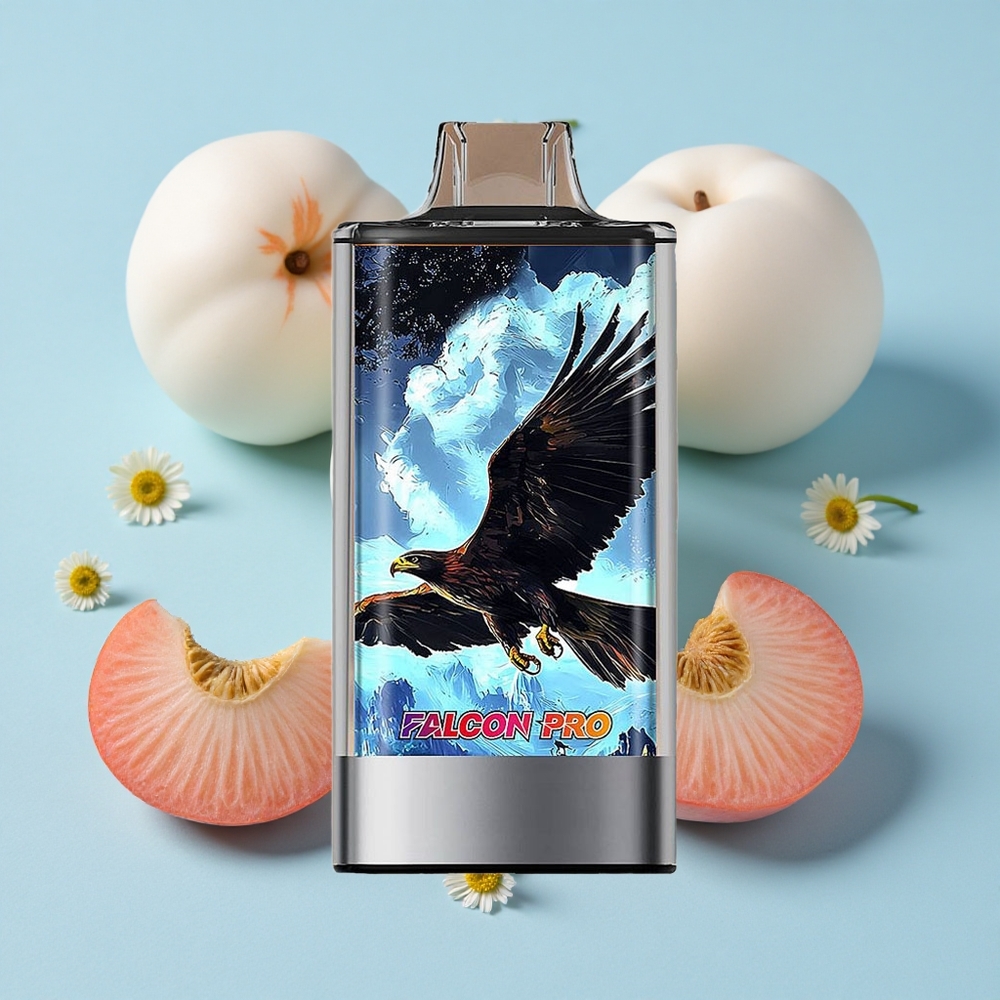 JNR Falcon Pro 28000 Pufuri piersică albă și zmeură Romania vape wholesale 30ml Capacidate Pre-Umplută Dual Mesh Coil