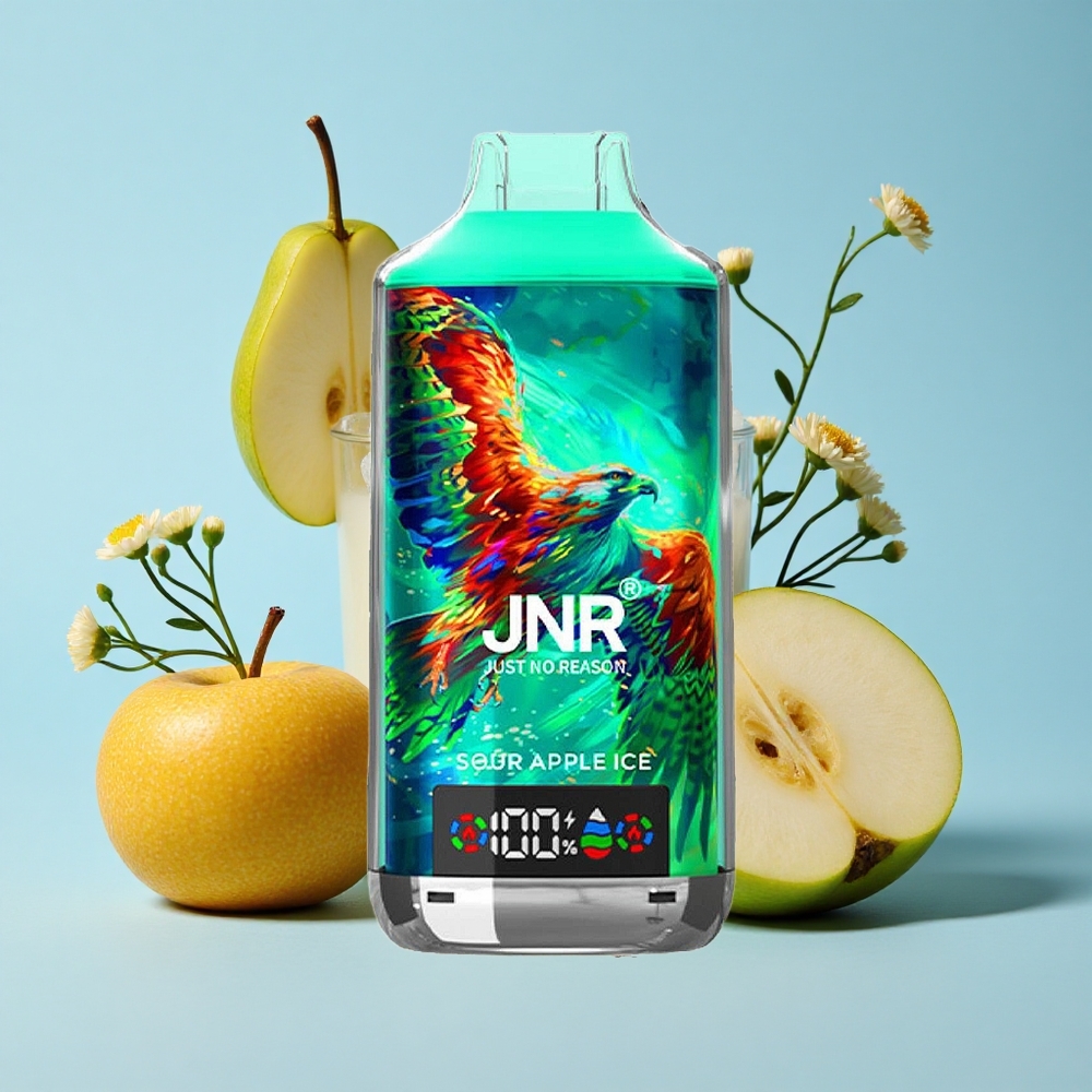JNR Falcon X 18000 Pufuri Măr Acru Gheață Romania vape wholesale Dual Mesh Coil  Dual Core 24ml