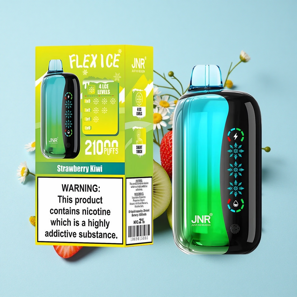JNR Flex Ice 21000 Pufuri Disposable Vape Capsuni Kiwi Romania vape wholesale Gheață Reglabilă 26ml E-lichid