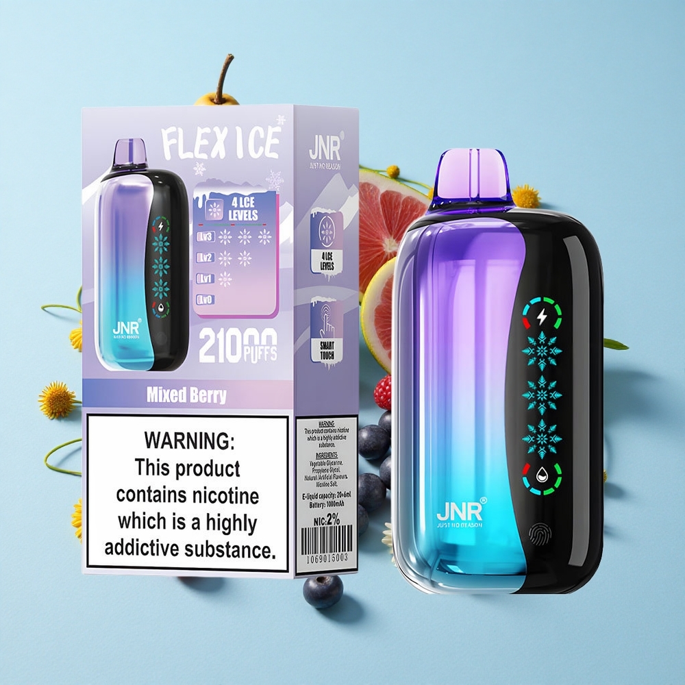 JNR Flex Ice 21000 Pufuri Disposable Vape Fructe de Pădure Mixte Romania vape wholesale Ice Adjustable Tip-C