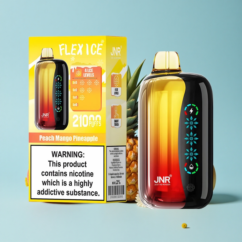 JNR Flex Ice 21000 Pufuri Disposable Vape Piersic Mango Ananas Romania vape wholesale Gheață Reglabilă Tip-C