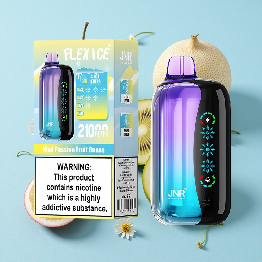 JNR Flex Ice 21000 Pufuri Vape Disposable Kiwi Fructul Pasiei Guava Romania vape wholesale Airflow Personalizabil Tip-C