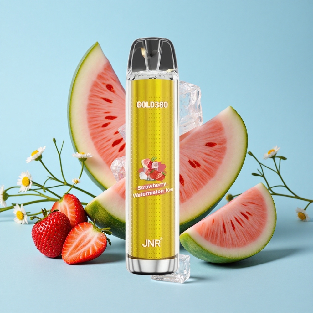 JNR Gold380 6000 Pufuri Capsator Disposable Vape Capsuni Pepene Gri Romania vape wholesale 13ml