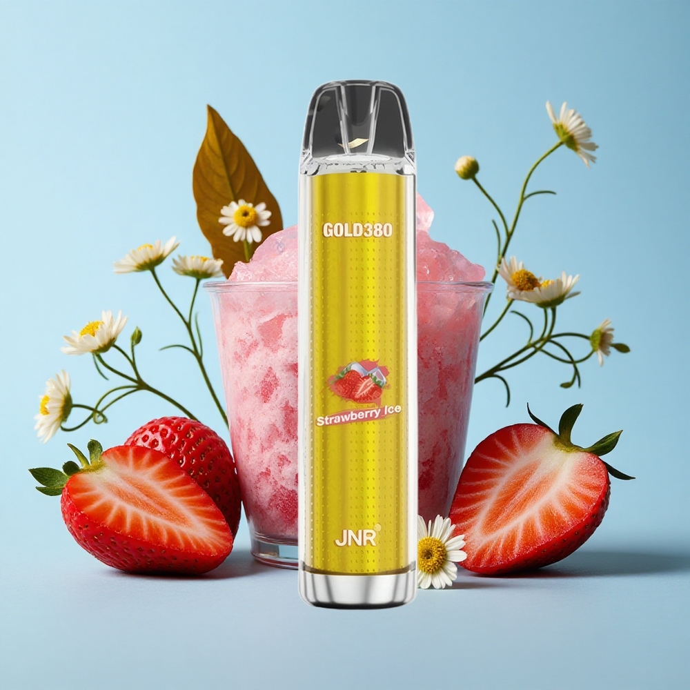 JNR Gold380 6000 Pufuri Capsator Vape Capsuni Gheata Romania vape wholesale 1500mAh