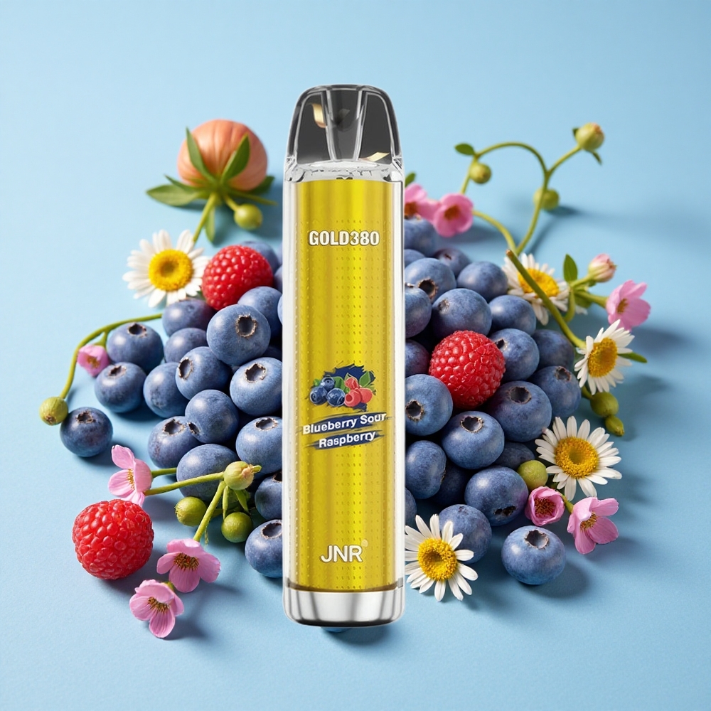 JNR Gold380 6000 Pufuri Disposable Vape Afine Verde Zmeură Acră Romania vape wholesale 1500mAh