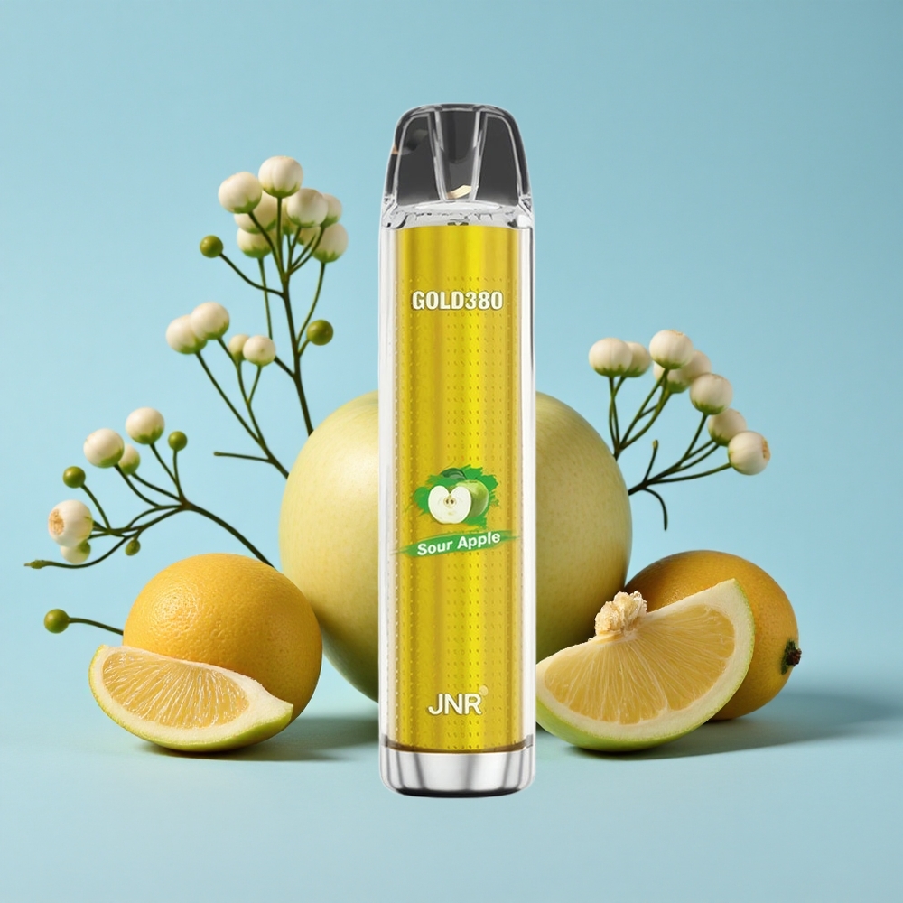 JNR Gold380 6000 Pufuri Vape Disposable Măr Acru Romania vape wholesale 13ml e-Lichid