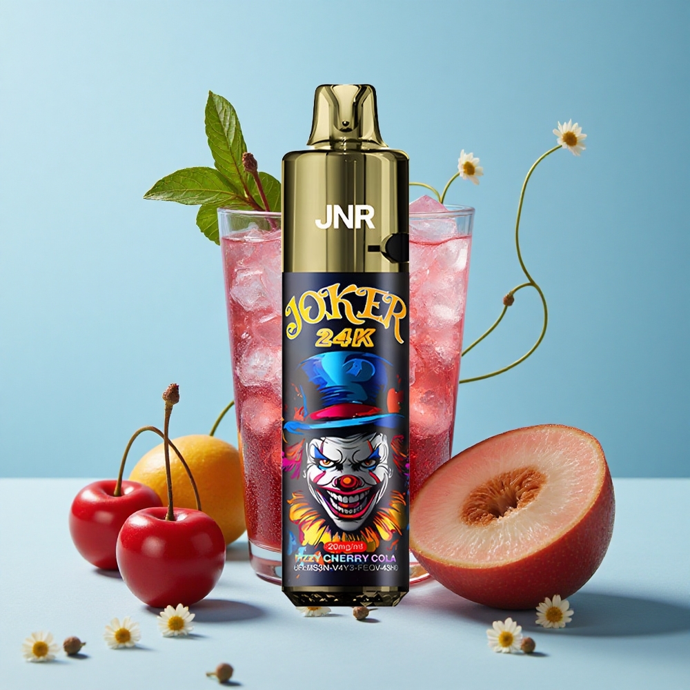 JNR Joker 24K Pufuri Cireșe Cola Fizzy Romania vape wholesale Reîncărcabil cu 24000 de Pufuri și 2 nicotină