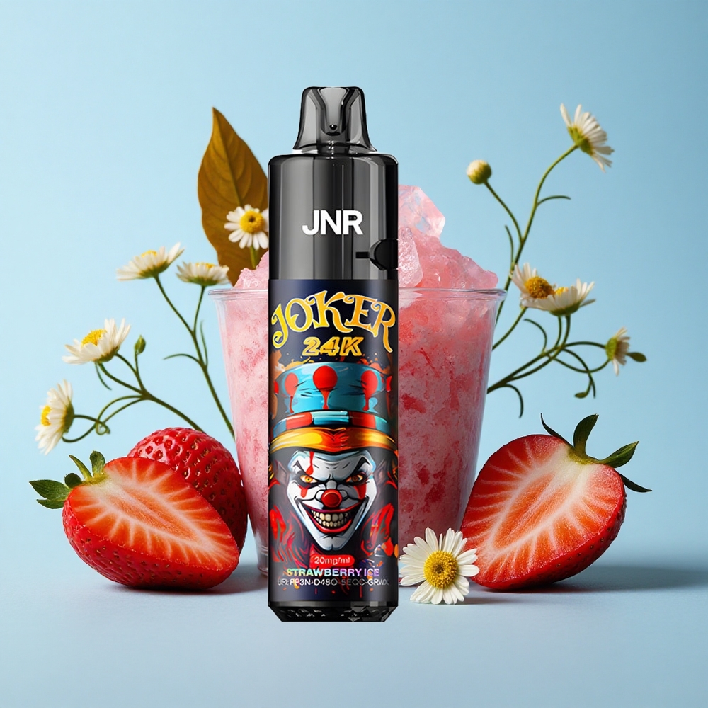 JNR Joker 24K Pufuri Disposable Vape Capsuni Gheață Romania vape wholesale 24000 Pufuri 2+10ml Reîncărcabil