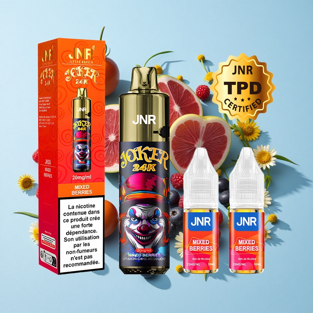 JNR Joker 24K Pufuri Disposable Vape Fructe de Padure Mixate Romania vape wholesale Reîncărcabil 10ml