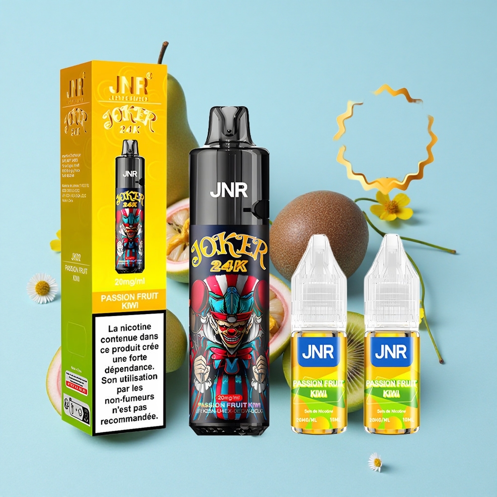JNR Joker 24K Pufuri Disposable Vape Fructul Pasiunii Kiwi Romania vape wholesale 2 Nicotină 800mAh