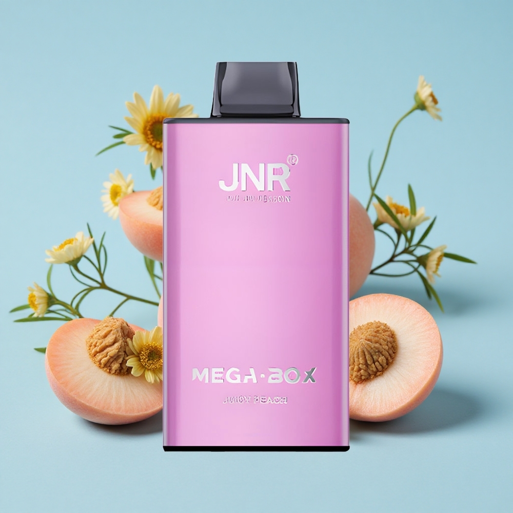 JNR Mega Box 25000 Pufuri Disposable Vape Piersică Zemoasă Romania vape wholesale Dual Mesh Coil