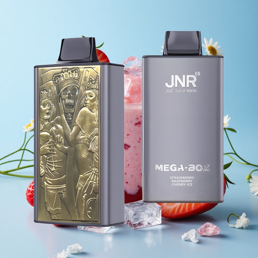 JNR Mega Box 25000 de Pufuri Capsune Zmeura Cires Gheață Romania vape wholesale Dual Mesh Coil  Dual Core