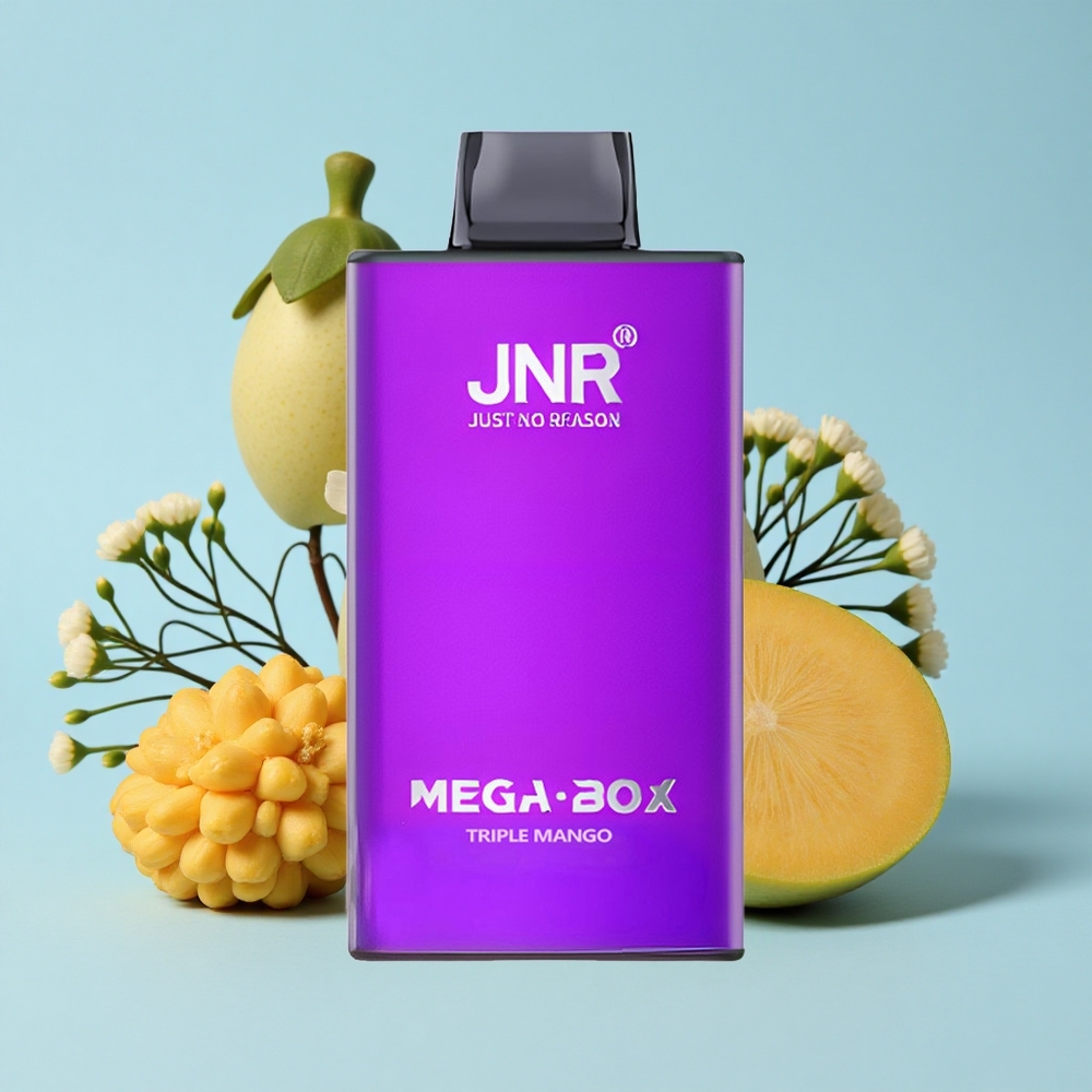 JNR Mega Box 25000 de Pufuri Triple Mango Romania vape wholesale Dual Mesh Coil  Dual Core