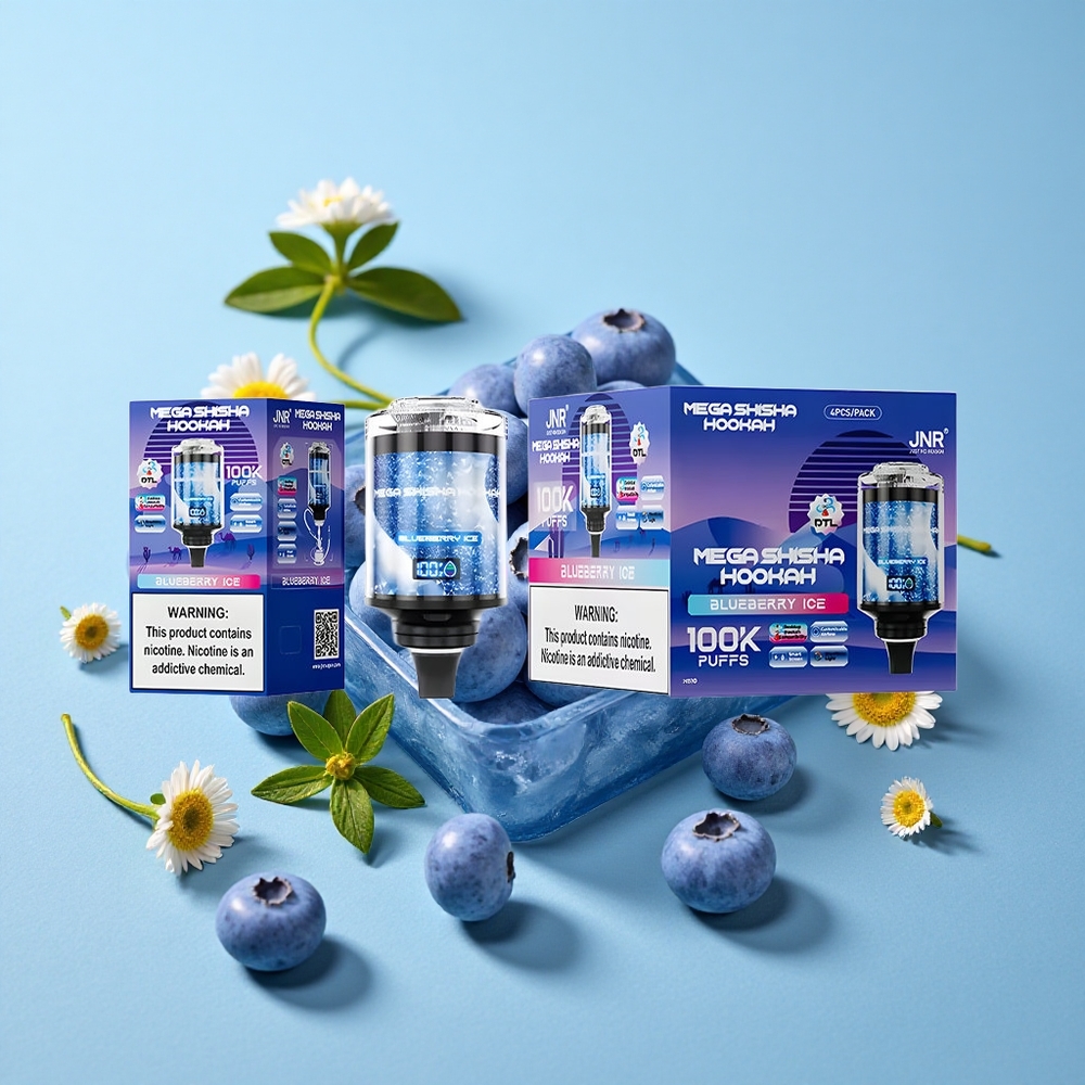 JNR Mega Shisha Hookah 100K Afine Gheață Romania vape wholesale Capacitate e-Lichid 60ml